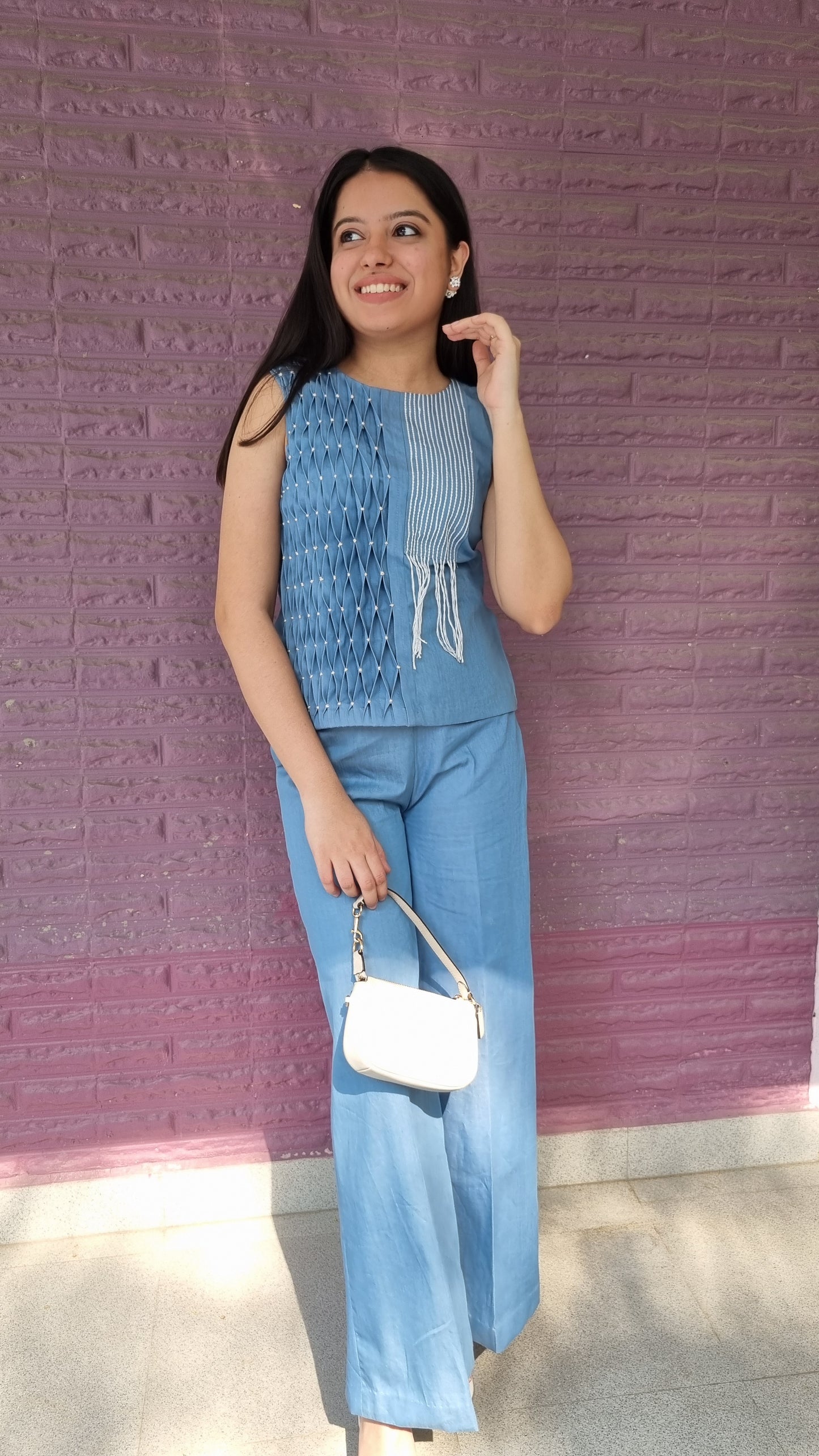 Denim knots coord set