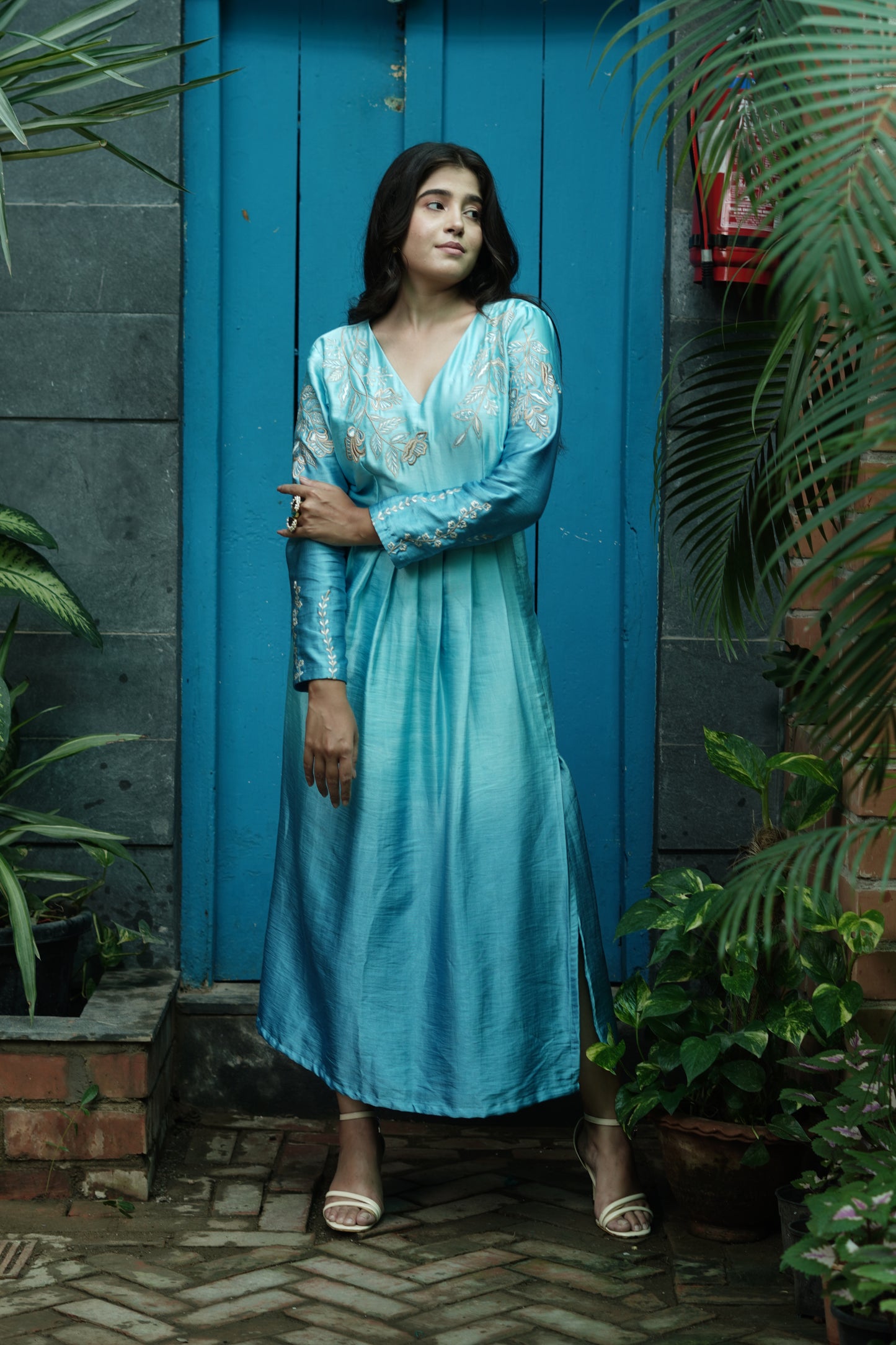 Midnight tale drape dress