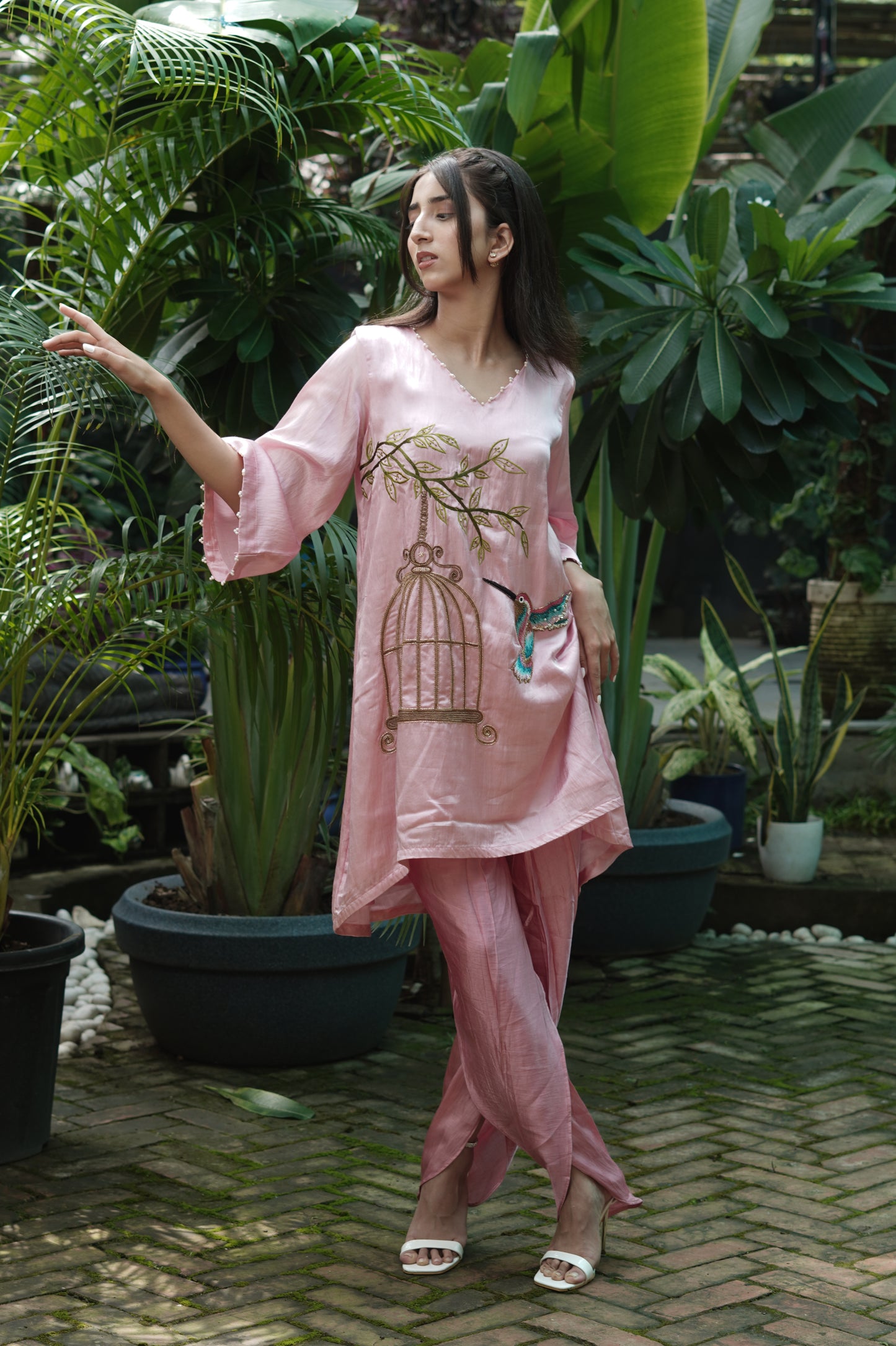 Pinjare ke panchi kurta set