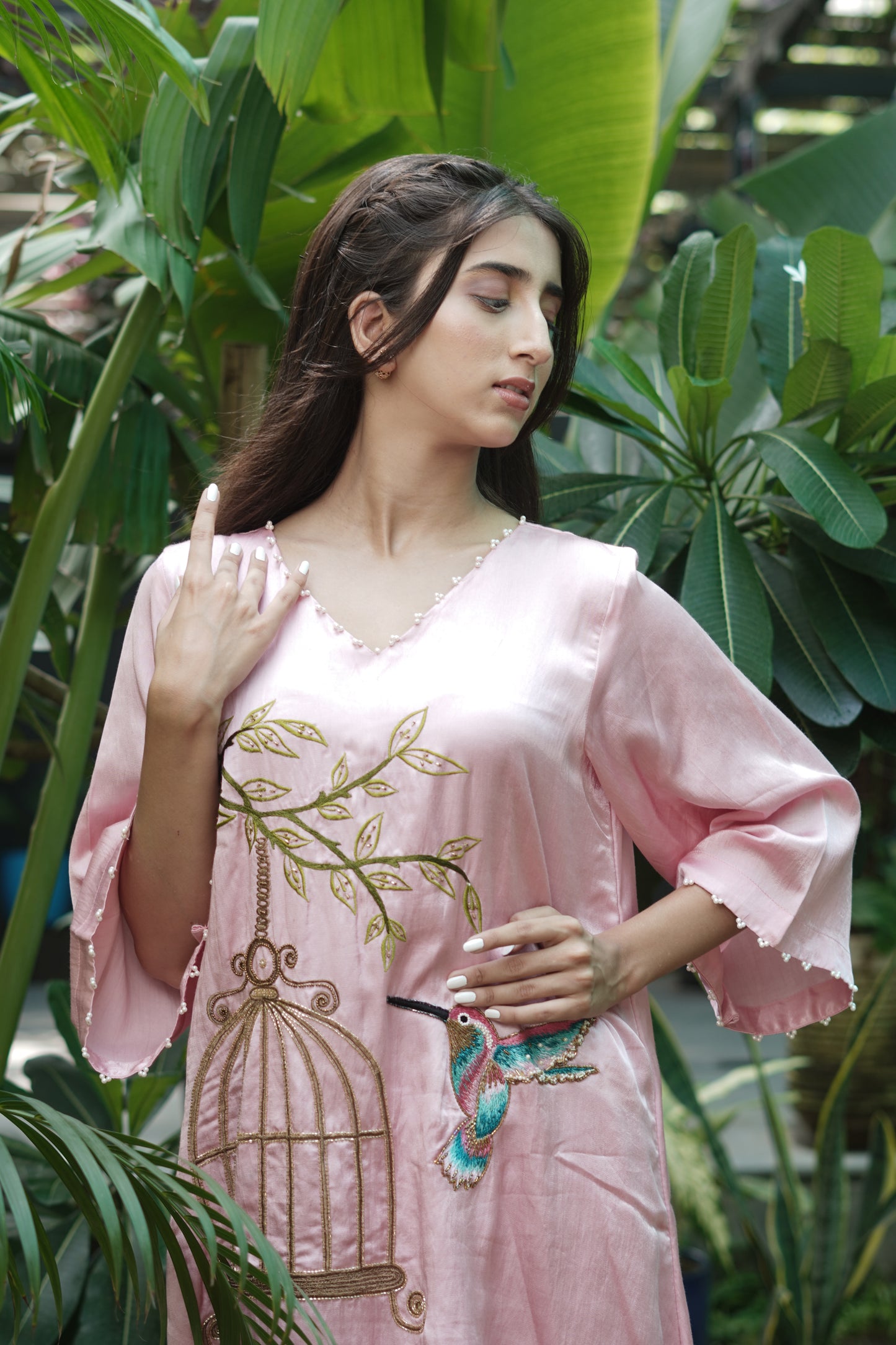 Pinjare ke panchi kurta set