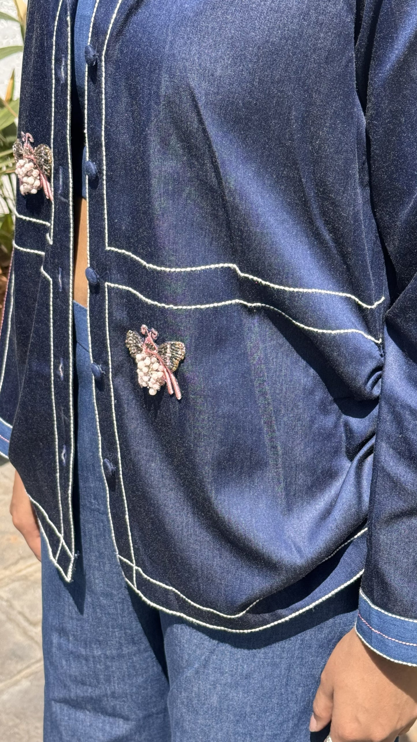 Buzz Walk Denim Cord Set