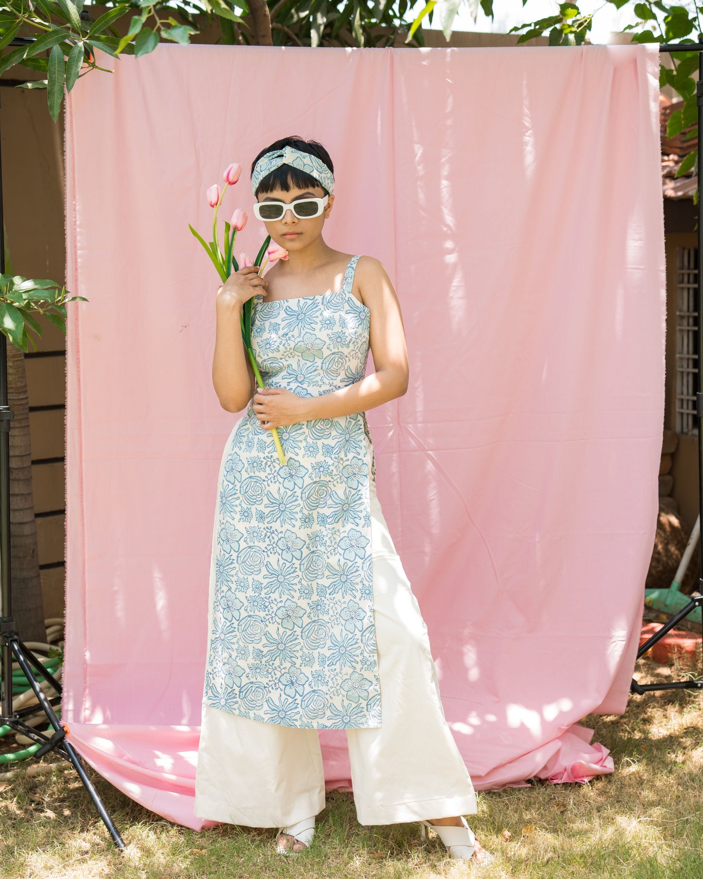 Sakura Kurta pallazo Set
