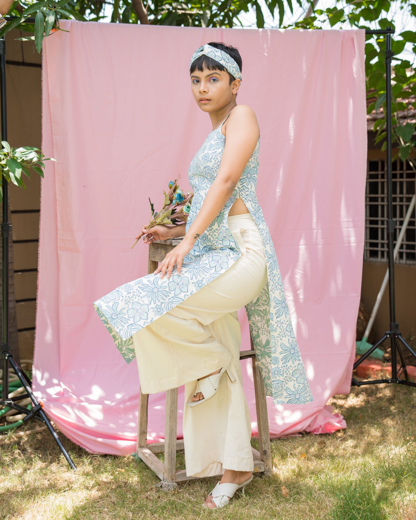 Sakura Kurta pallazo Set
