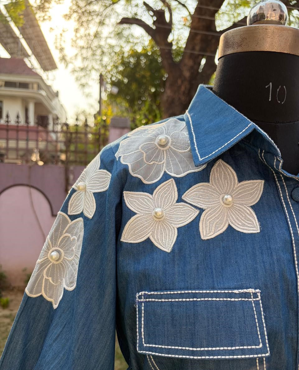 Bare Bloom Shirt Dress