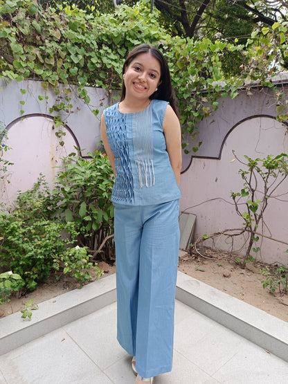 Denim knots coord set