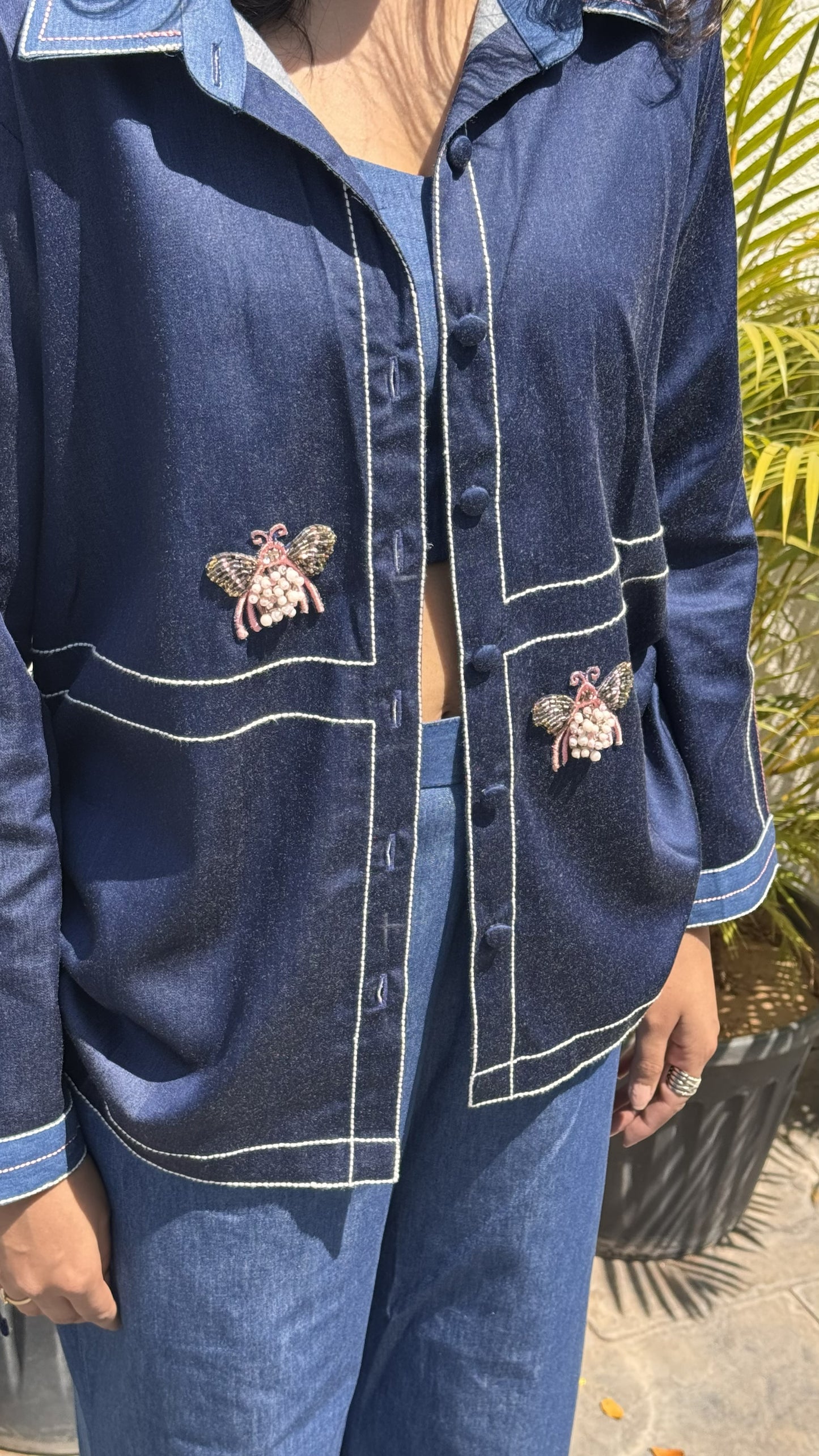 Buzz Walk Denim Cord Set