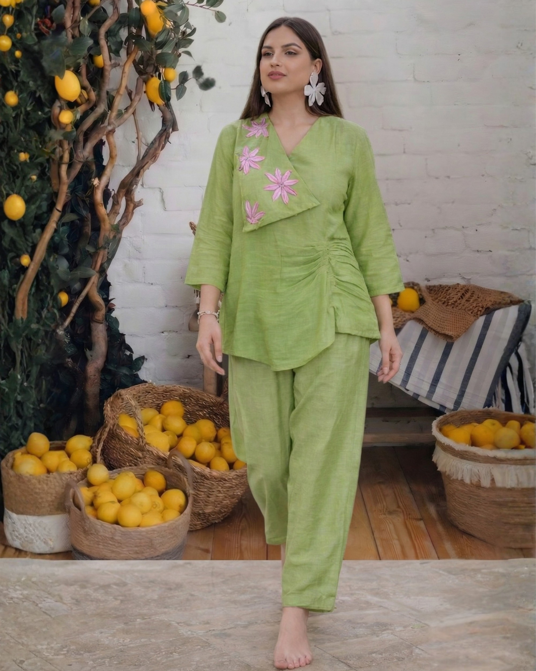 The Mint Bloom Cord Set