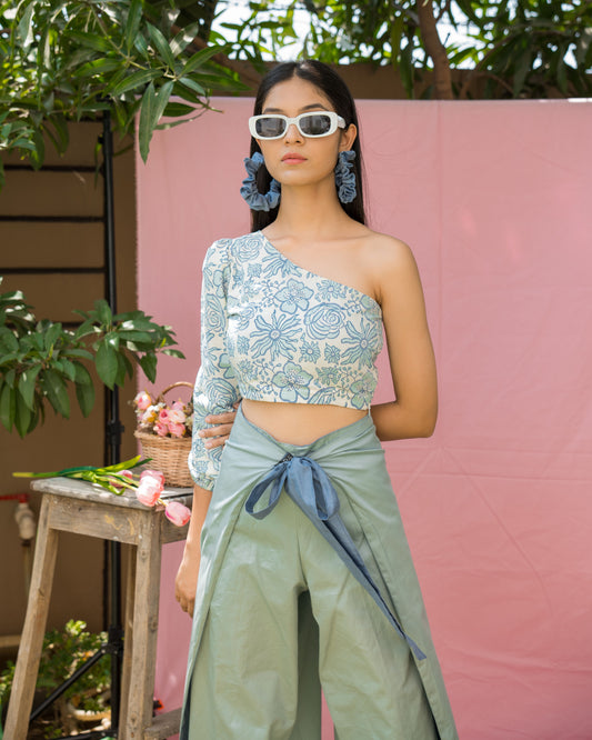 Zinnia Top and reversable pants