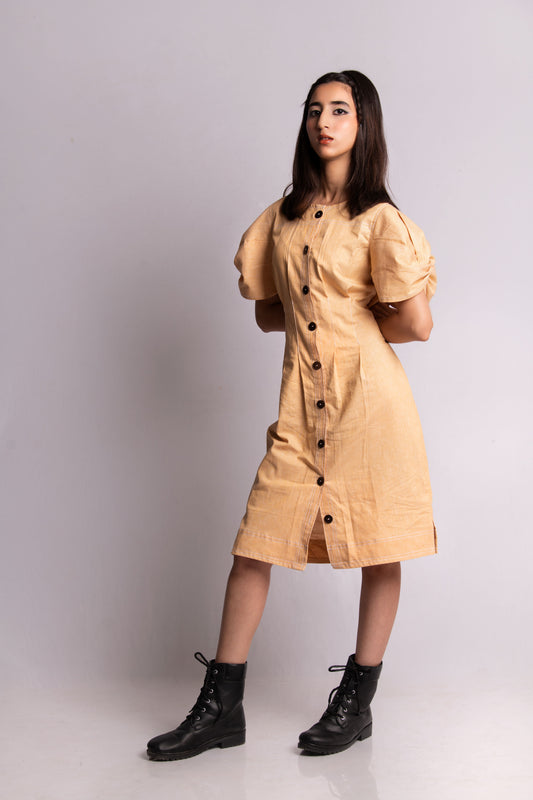 Yellow Denim Dress