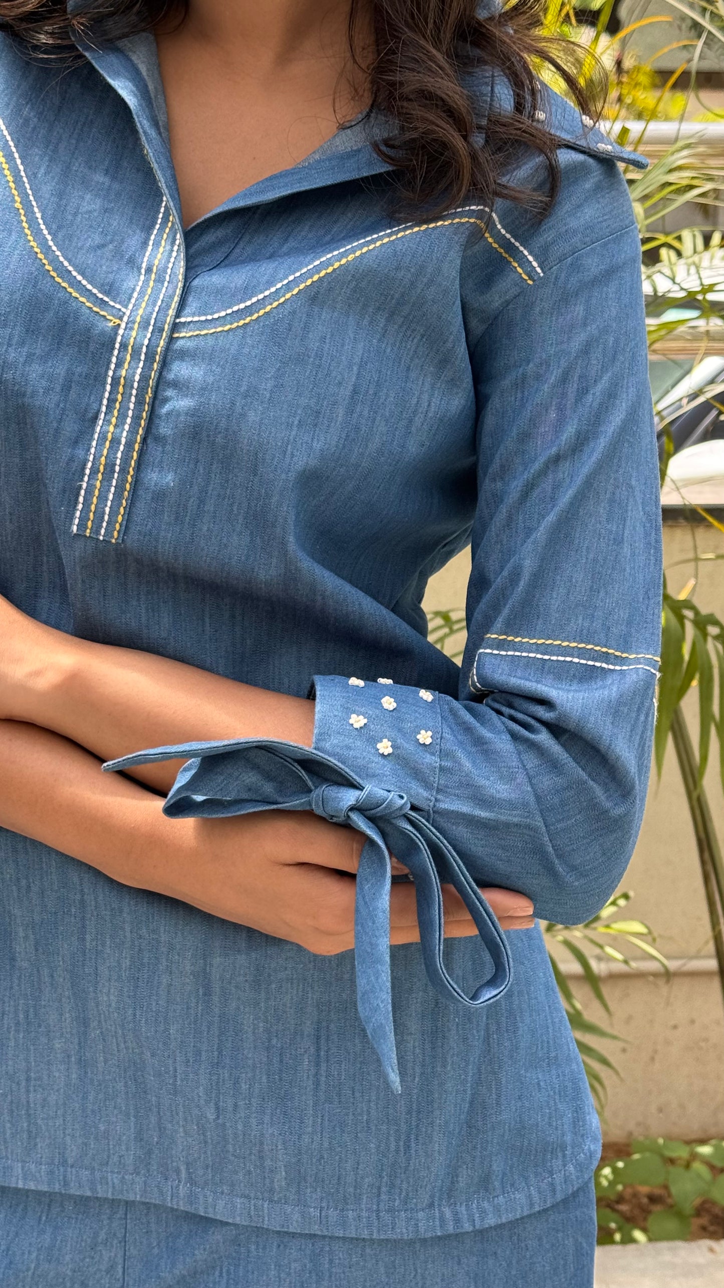 Threaded Tide Denim Cord Set