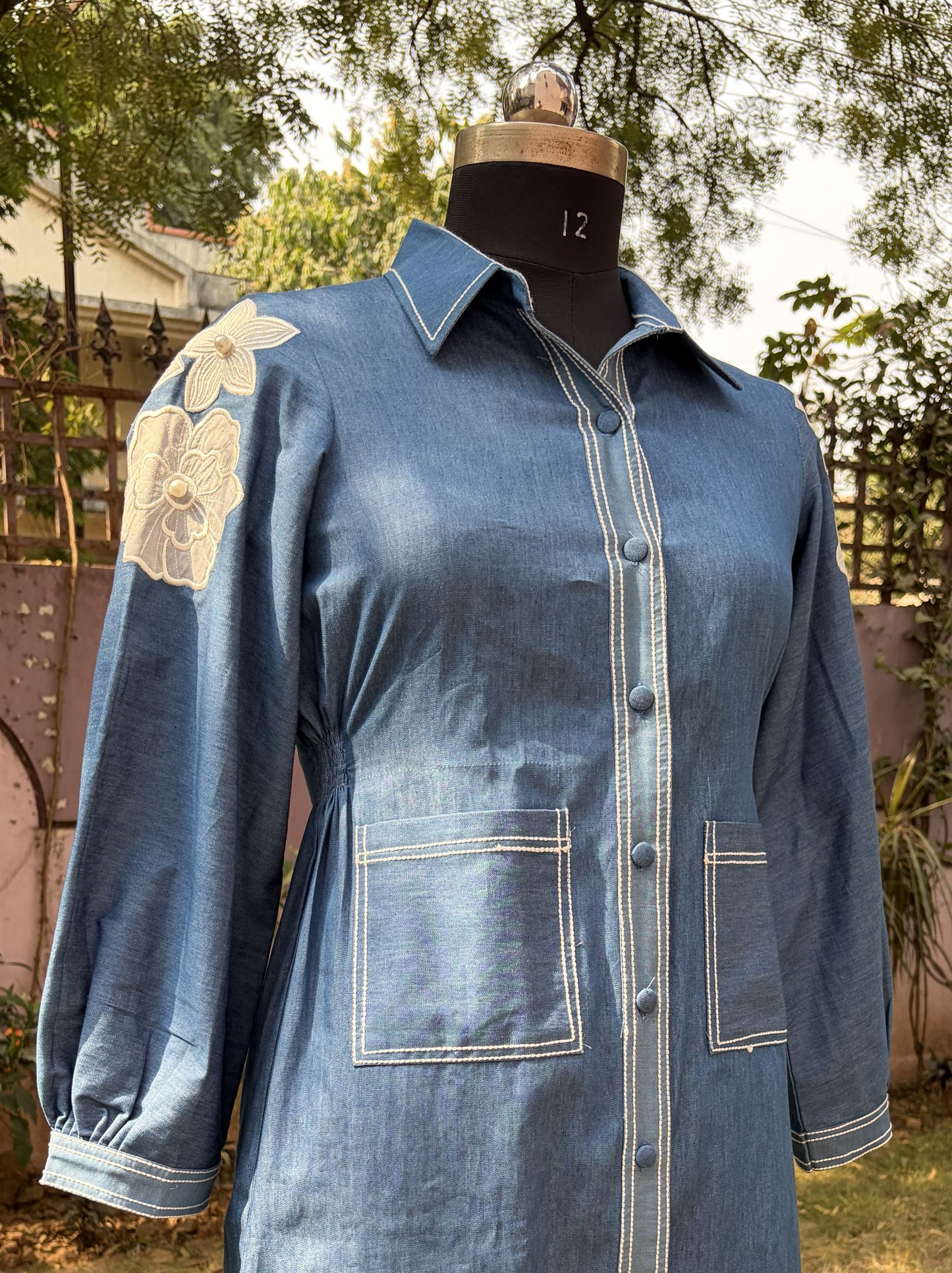 Bare Bloom Shirt Dress