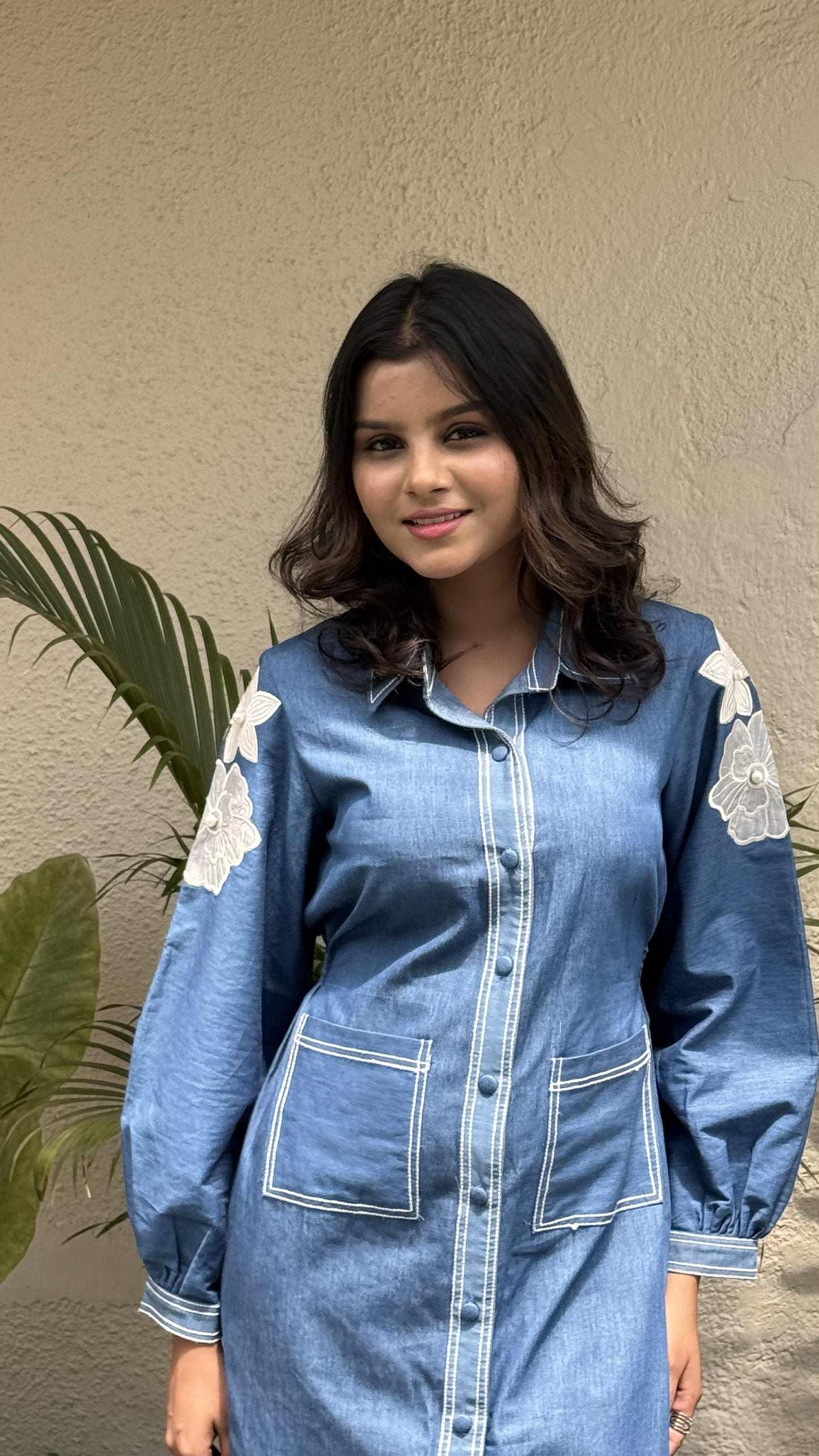 Bare Bloom Shirt Dress